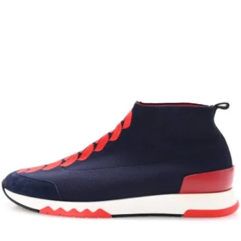 Hermes VOLO Navy and Red Women's Sneakers